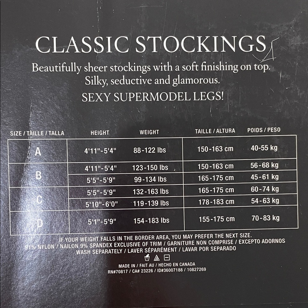 Victoria's Secret Black Classic Thigh-Highs Stockings - Picture 3 of 3